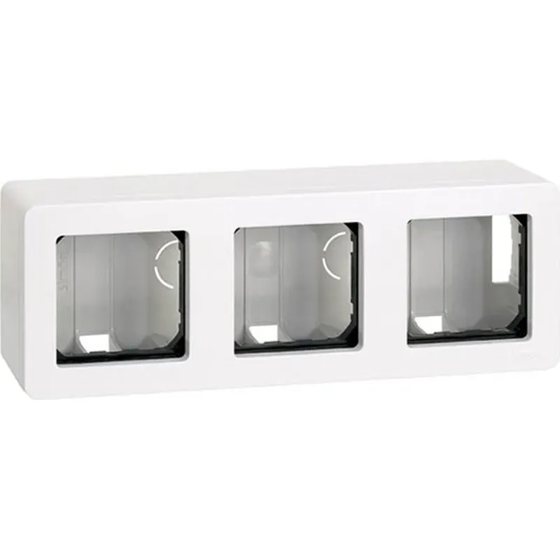 CAJA SUPERFICIE CON MARCO 3 ELEMENTOS BLANCO S27 PLAY SIMON G2783135