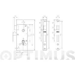 CERRADURA EMBUTIR SERIE 1300 1301 BICROMATADA 40 MCM 1301-040A311
