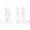 CERRADURA EMBUTIR SERIE 1300 1308 BICROMATADO 35 MCM 1308-0-35