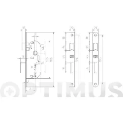 CERRADURA EMBUTIR SERIE 1300 1308 BICROMATADO 40 MCM 1308-0-40