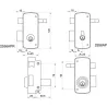 CERRADURA SOBREPONER 2556AP GRIS 60 IZQUIERDA MCM 2556AP-60-I
