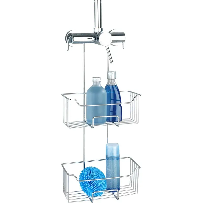 CESTO DOBLE PARA LA DUCHA DE ACERO INOXIDABLE SERIE MILO WENKO 24758100