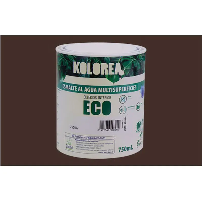 ESMALTE AL AGUA ECO SATINADO 750 ML PARDO KOLOREA KES-20-750ML/06261