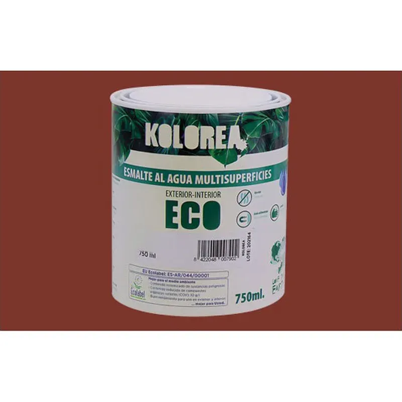 ESMALTE AL AGUA ECO SATINADO 750 ML ROJO INGLES KOLOREA KES-21-750ML/06263