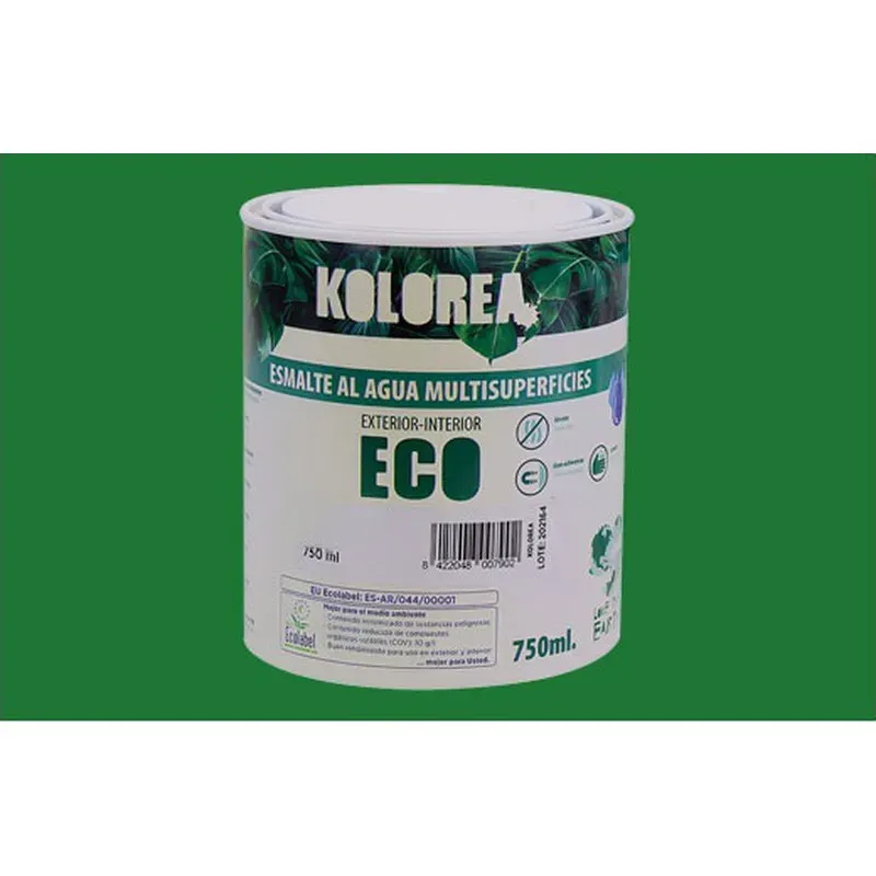 ESMALTE AL AGUA ECO SATINADO 750 ML VERDE PRIMAVERA KOLOREA KES-24-750ML/06269