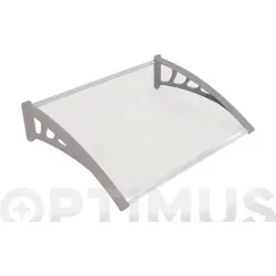 MARQUESINA PUERTA EASY PLASTICO + PC 150X80 CM GRIS WOLDER BMA000001