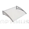 MARQUESINA PUERTA EASY PLASTICO + PC 150X80 CM GRIS WOLDER BMA000001