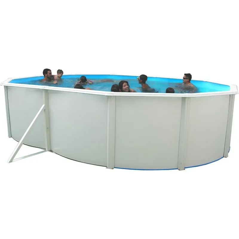 PISCINA ACERO OVALADA CON COLUMNAS 550X336X120CM QP PTC303