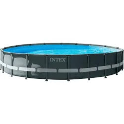 PISCINA DESMONTABLE REDONDA ULTRA XTR 30.079 L DEPURADORA DE ARENA 7.900 L/H diametro 610 X 122 CM CON BOMBA ARENA INTEX 56.091
