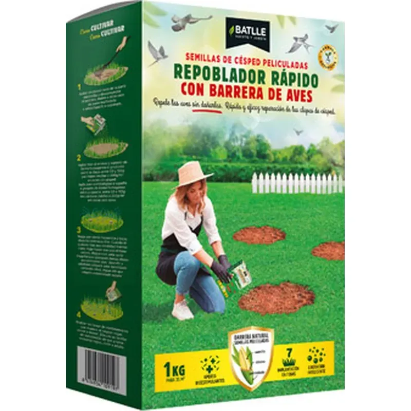 SEMILLAS CESPED REPOBLADOR RAPIDO 1KG BATLLE 051373k1