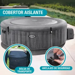 SPA GREYWOOD MASAJE BURBUJAS DELUXE 1098 L DIAMETRO 216 X 71 CM - 6 PERSONAS PURESPA 55080