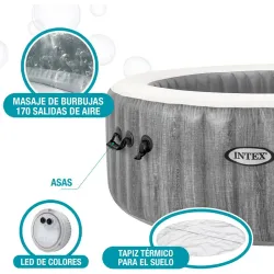 SPA GREYWOOD MASAJE BURBUJAS DELUXE 1098 L DIAMETRO 216 X 71 CM - 6 PERSONAS PURESPA 55080