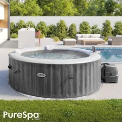 SPA GREYWOOD MASAJE BURBUJAS DELUXE 4 PERSONAS 795 L diametro 196 X 71 CM INTEX 55079