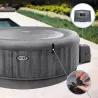 SPA GREYWOOD MASAJE BURBUJAS DELUXE 4 PERSONAS 795 L diametro 196 X 71 CM INTEX 55079