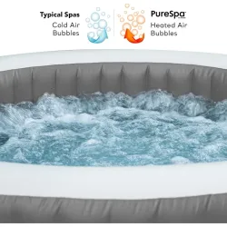 SPA GREYWOOD MASAJE BURBUJAS DELUXE 4 PERSONAS 795 L diametro 196 X 71 CM INTEX 55079