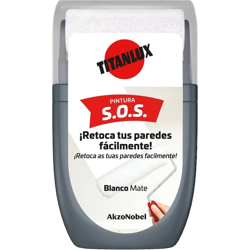 TESTER RETOQUES PINTURA PLASTICA MATE 30 ML BLANCO TITANLUX 5961519