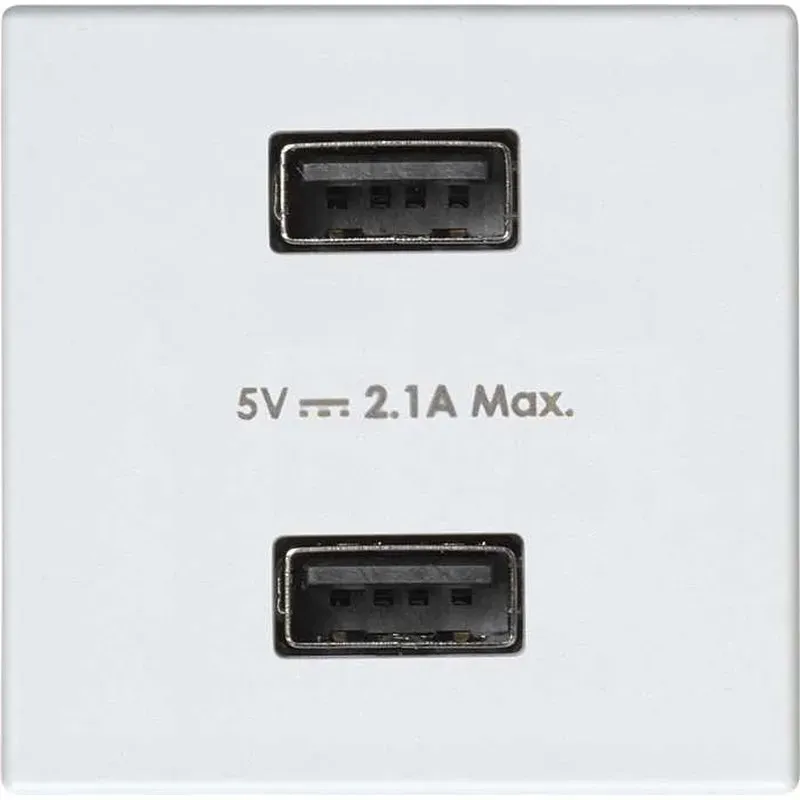 TOMA 2 CARGADORES USB BLANCO 2.1A S31 SIMON G3101096030