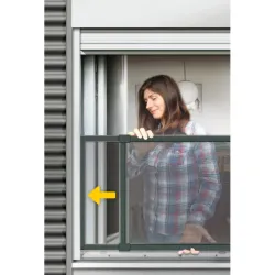 MOSQUITERA VENTANA EXTENSIBLE FIBRA VIDRIO 50X75-142CM ANTRACITA SCHELLENBERG 50811