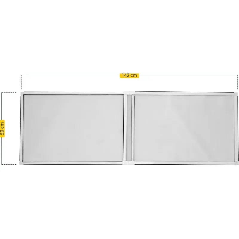 MOSQUITERA VENTANA EXTENSIBLE MALLA ALUMINIO 50X75-142CM BLANCA SCHELLENBERG 50814