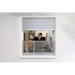 MOSQUITERA VENTANA EXTENSIBLE MALLA ALUMINIO 50X75-142CM BLANCA SCHELLENBERG 50814