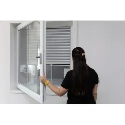 MOSQUITERA VENTANA EXTENSIBLE MALLA ALUMINIO 50X75-142CM BLANCA SCHELLENBERG 50814