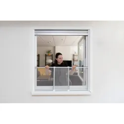 MOSQUITERA VENTANA EXTENSIBLE MALLA ALUMINIO 50X75-142CM BLANCA SCHELLENBERG 50814