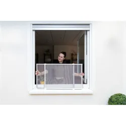 MOSQUITERA VENTANA EXTENSIBLE MALLA ALUMINIO 50X75-142CM BLANCA SCHELLENBERG 50814