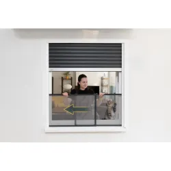 MOSQUITERA VENTANA EXTENSIBLE MALLA ALUMINIO 50X75-142CM ANTRACITA SCHELLENBERG 50815
