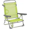 SILLA PLAYA MULTIPOSICION CON ASA PATA TRASERA PLEGABLE ALUMINIO FIBRELINE PISTACHO ALCO 607ALF-2424