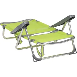 SILLA PLAYA MULTIPOSICION CON ASA PATA TRASERA PLEGABLE ALUMINIO FIBRELINE PISTACHO ALCO 607ALF-2424