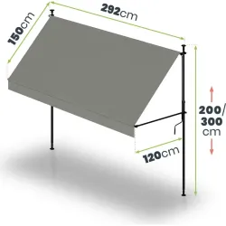 TOLDO MANUAL SMARTSUN CITYLINE 3X1,2M GRIS SMARTSUN BTM31W003