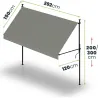 TOLDO MANUAL SMARTSUN CITYLINE 3X1,2M GRIS SMARTSUN BTM31W003