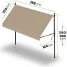 TOLDO MANUAL SMARTSUN CITYLINE 3X1,2M BEIGE SMARTSUN BTM31W002
