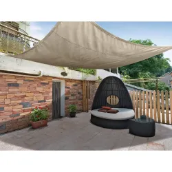 TOLDO VELA SOMBREO CUADRADO POLYESTER 160GR 05X05M CREMA NATUUR 23026082