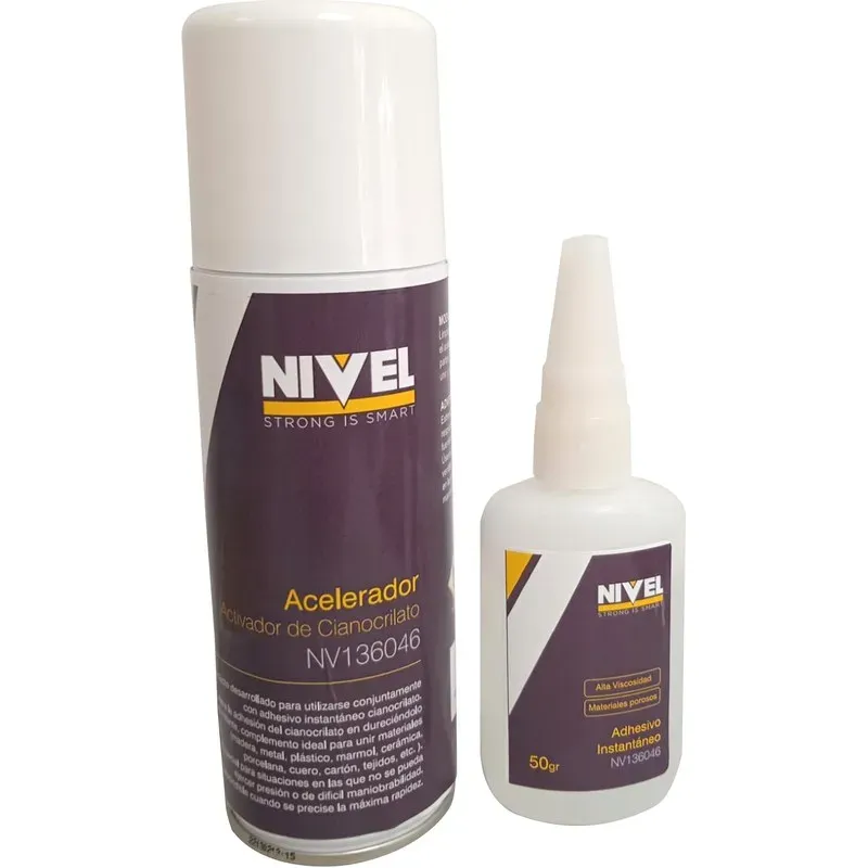 ADHESIVO INSTANTANEO PACK ACTIVADOR 50 GR+200 ML NIVEL VT-00422/NV136046