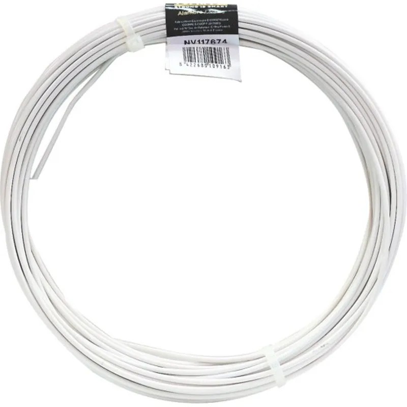 ALAMBRE ACERO PLASTIFICADO BLANCO 20 M diametro 1,6/2,8 MM NIVEL NV117674