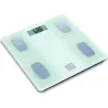 BASCULA BAÑO DIGITAL GRASA CORPORAL CRISTAL BLANCA AMBIT EF611H