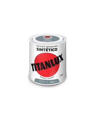 Compra Esmalte sintetico brillo 0503 250 ml gris acero TITANLUX F01050314/5808925 al mejor precio