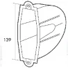 CAJETIN DE EMPOTRAR PARA PERSINA PEQUEÑO GAVIOTA 17-110-002