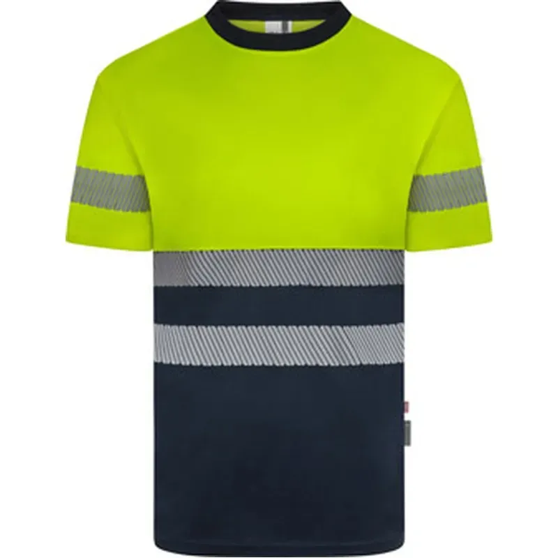 CAMISETA ALTA VISIBILIDAD CINTA SEGMENTADA NAVY / AMARILLO FLUOR TALLA 3XL VELILLA 305633_61/20