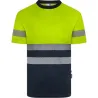 CAMISETA ALTA VISIBILIDAD CINTA SEGMENTADA NAVY / AMARILLO FLUOR TALLA 3XL VELILLA 305633_61/20