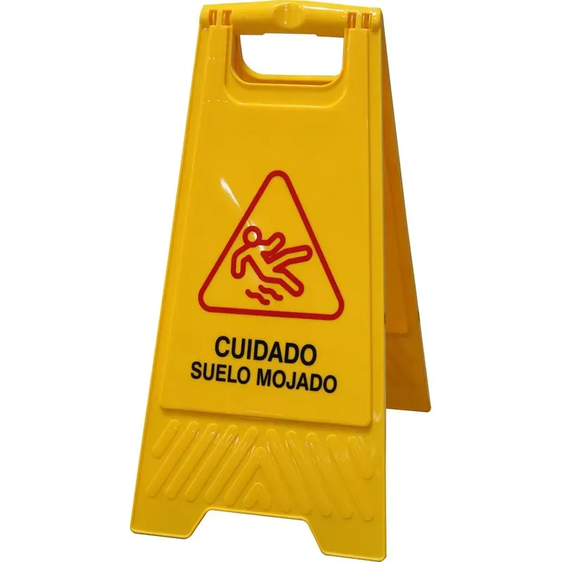 CARTEL SEÑALIZACION 61X30CM PELIGRO SUELO MOJADO AMARILLO NI NIVEL NV133381