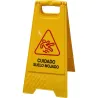 CARTEL SEÑALIZACION 61X30CM PELIGRO SUELO MOJADO AMARILLO NI NIVEL NV133381
