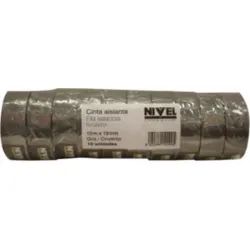 CINTA AISLANTE PVC 10MT 19MM GRIS NIVEL NV124101