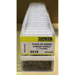 CLAVO CABEZA CONICA 1,2X20MM 140 UDS NIVEL NV124218-6200