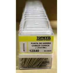 CLAVO CABEZA CONICA 1,8X40MM 40 UDS NIVEL NV124222-6224