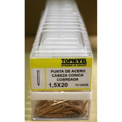 CLAVO CABEZA CONICA COBREADO 1,5X20MM 70 UDS NIVEL NV124205-6576