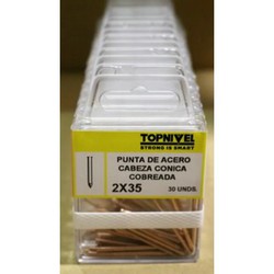 CLAVO CABEZA CONICA COBREADO 2X35MM 30 UDS NIVEL NV124208-6286