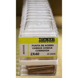 CLAVO CABEZA CONICA COBREADO 2X40MM 25 UDS NIVEL NV124209-6248