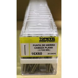 CLAVO CABEZA PLANA 2,7X60MM 15 UDS NIVEL NV124216-2240